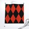 Diamonds Black Red Geometric Jester Custom Printed Fabric by Spoonflower Various Fabrics by the Yard or Fat Quarter
